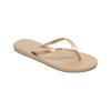 Sandale ROXY "Viva Iv", Gr. 10(41), gold (metallic gold), Obermaterial: 98% Synthetik / 2% Metall, Futter: 100% Synthetik, Laufsohle: 100% geschäumtes Gummi, Schuhe