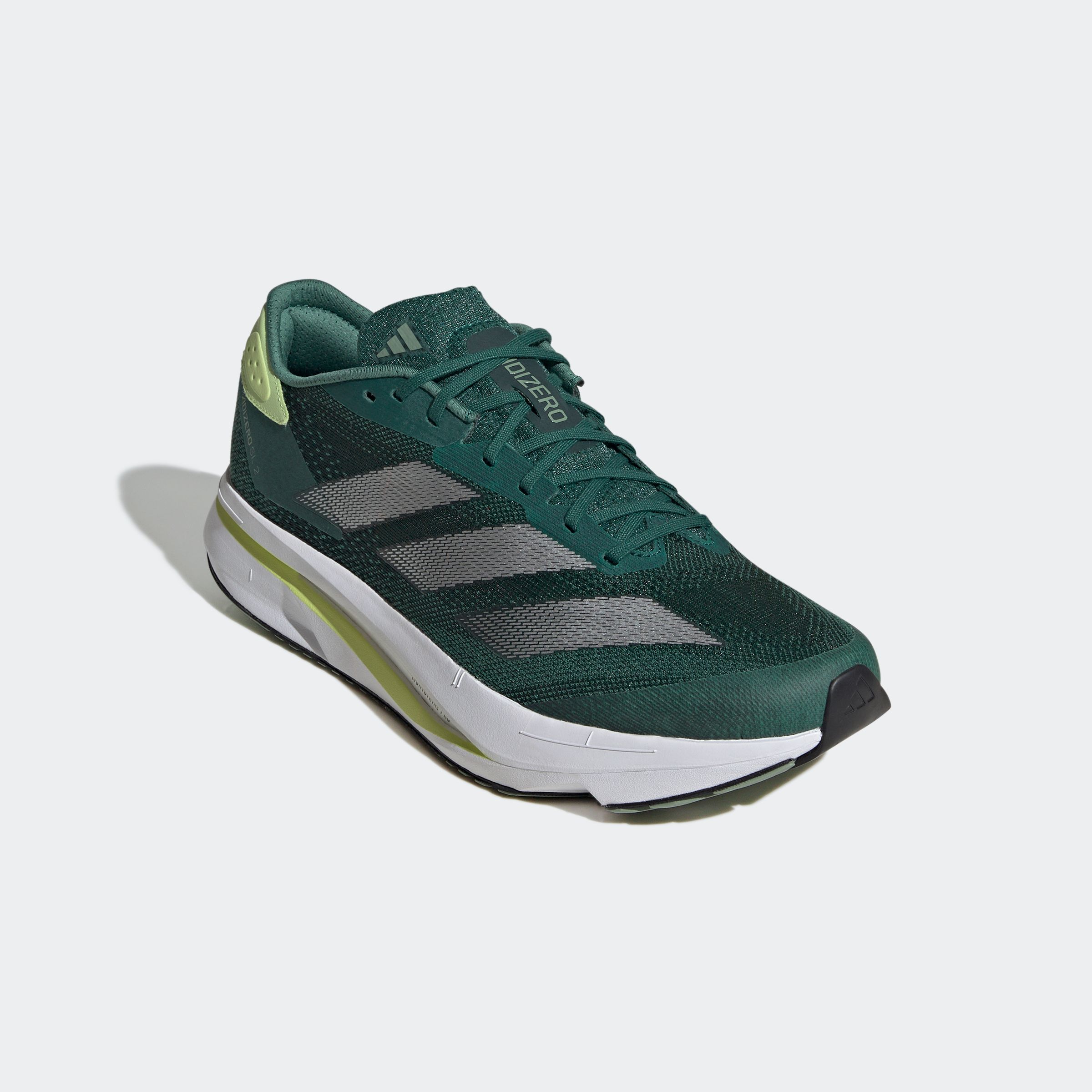 Laufschuh ADIDAS PERFORMANCE "ADIZERO SL2", Herren, Gr. 46, silber (collegiate grün, silber metallic, pulse lime), Synthetik, Textil, Schuhe Laufschuh