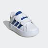 Klettschuh ADIDAS SPORTSWEAR "GRAND COURT 2.0 KIDS", Gr. 21, cloud weiß, royal blau, core schwarz, Synthetik, sportlich, Schuhe, Design auf den Spuren des adidas Superstar, für Kinder