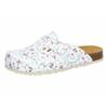 Clog LICO "Clog Bioline Clog Print", Gr. 38, weiß, Synthetik, Schuhe