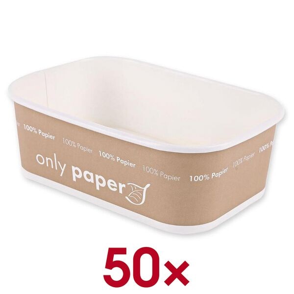 NATURE Star Einweg-Salatschalen 0.75 L Only Paper 50 Stück braun, 12x5.8x17.2 cm Image
