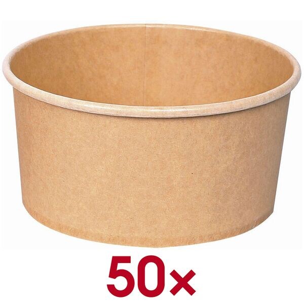 NATURE Star Einweg-Salatschalen 1.3 L Caesar 50 Stück braun, 6.6 cm Image