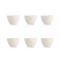 Lot de 6 bols 865ml blanc mat en grès
