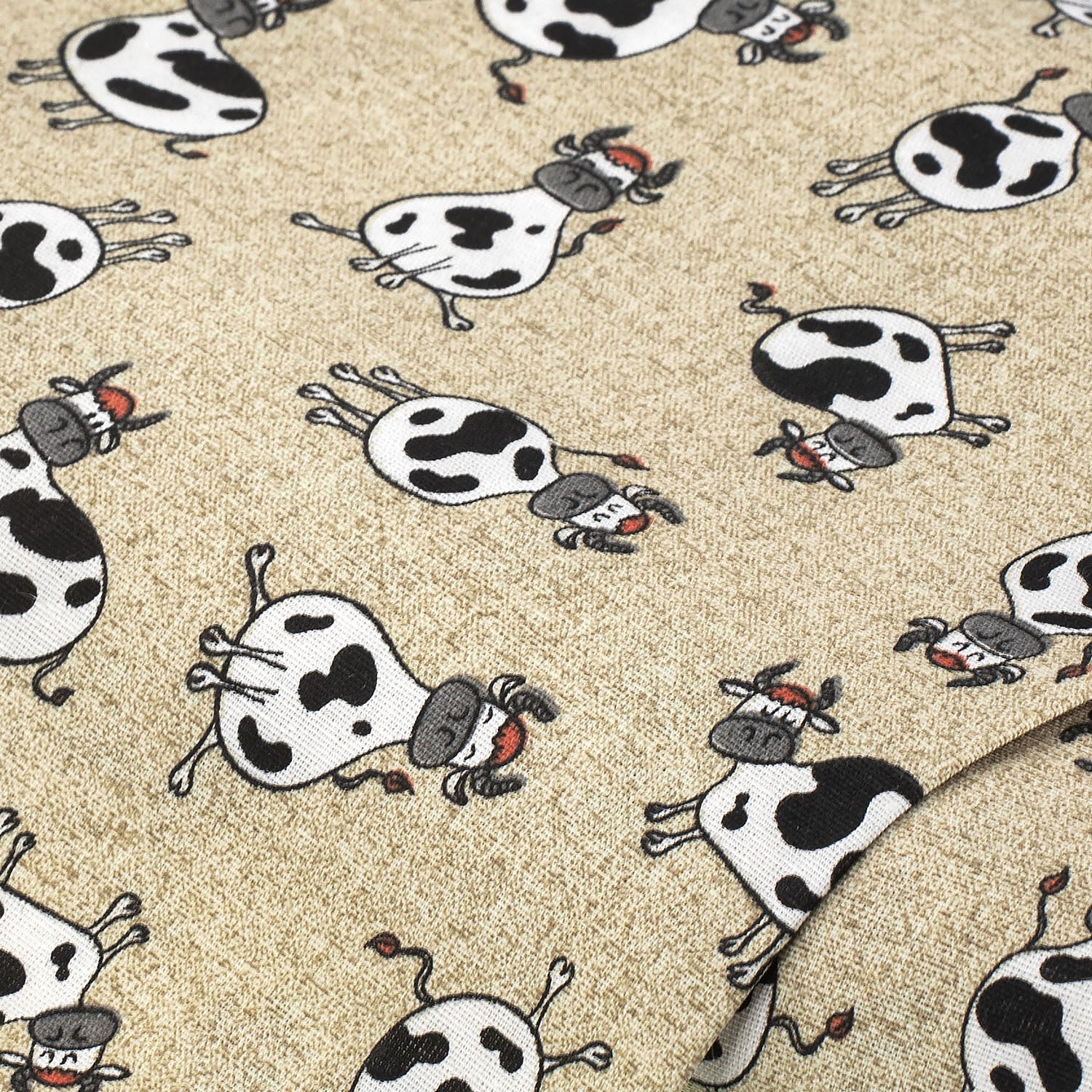 Dekostoff Kühe „Lorena“, natur-color Image