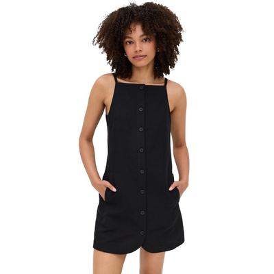 Ozzy Linen Mini Dress - Black - ALIGNE Dresses
