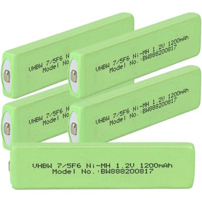 vhbw 5x Akkuzelle kompatibel mit Sony MZ-E30, MZ-E33, MZ-E35, MZ-E44 CD Player (1100 mAh, 1,2 V, Image