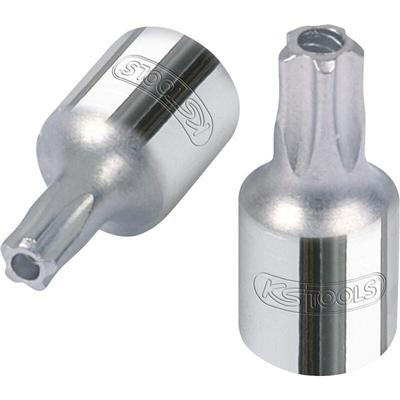 Kstools - 1/4' CHROMEplus Bit-Stecknuss Fünfstern, Stirnlochbohrung,TS30 Image