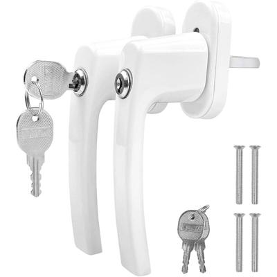 Jusch - Aluminium-Fenstergriff mit Schlüssel, Kindersicherung, abschließbarer Fenstergriff, Image