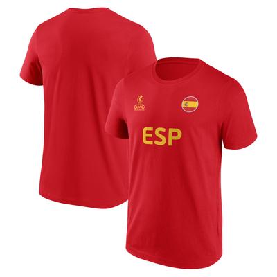 UEFA Euro 25 Spanien Grafik T-Shirt - Athletic Rot - Unisex Image