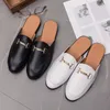 Modische Herren-Halbhausschuhe, 2022, hochwertiges Leder, Herrenschuhe, klassische Pantoletten, rutschfeste Halbschuhe, Herren, Sommer, weiße Mokassins