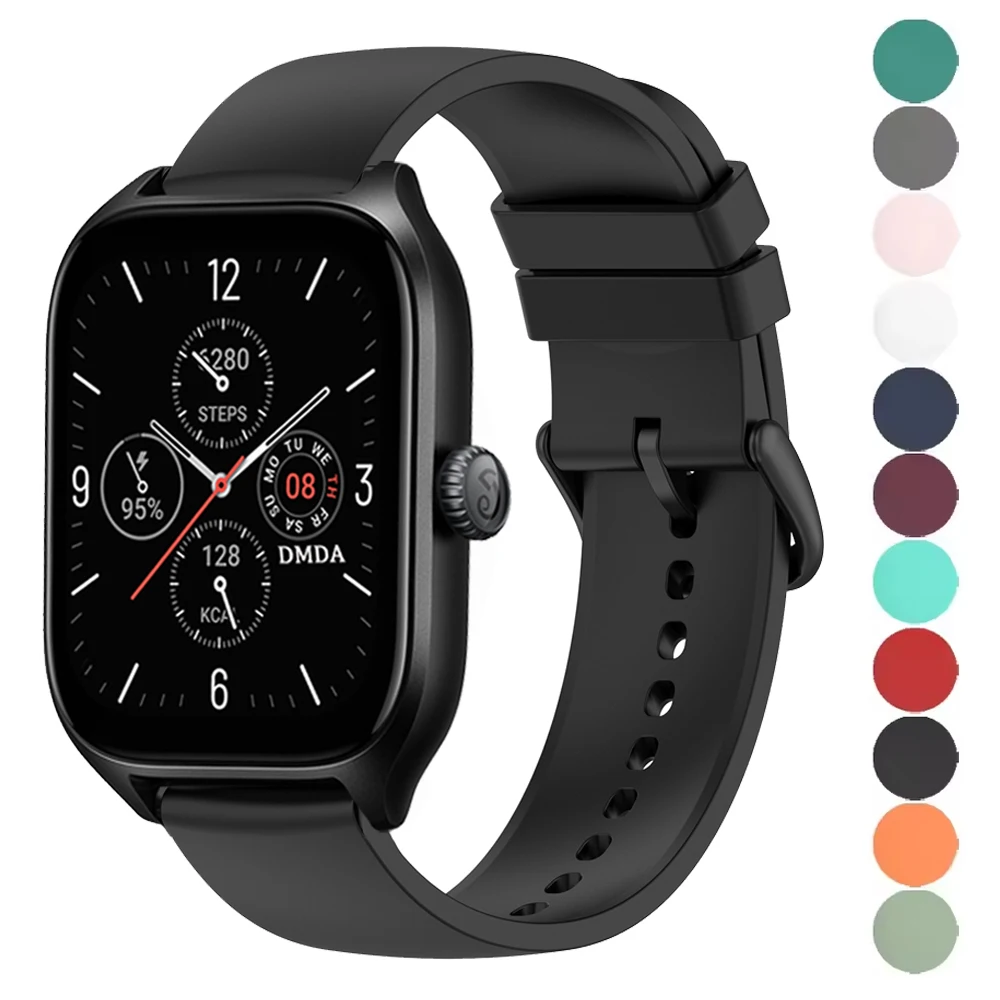 20 mm Armband für Amazfit Active/GTS 4 2 Mini/GTS 3 2E Silikonband für Amazfit GTR Mini/42 mm Bip 3/Lite/U Pro Active 2 Armbänder Image