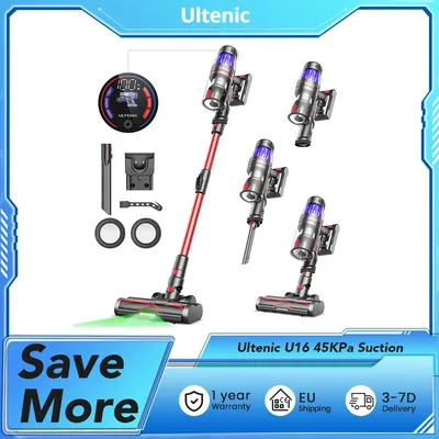 Ultenic U16 Flex Cordless Vacuum Cleaner 45KPa Suction 60min Runtime, 180° Flexible Wand, Image