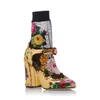 Gold Blume Muster Schnalle Pumpen Spitz Blockabsatz Modische Sexy 2025, Sommer Große Größe Frau Schuhe Zapatillas Mujer