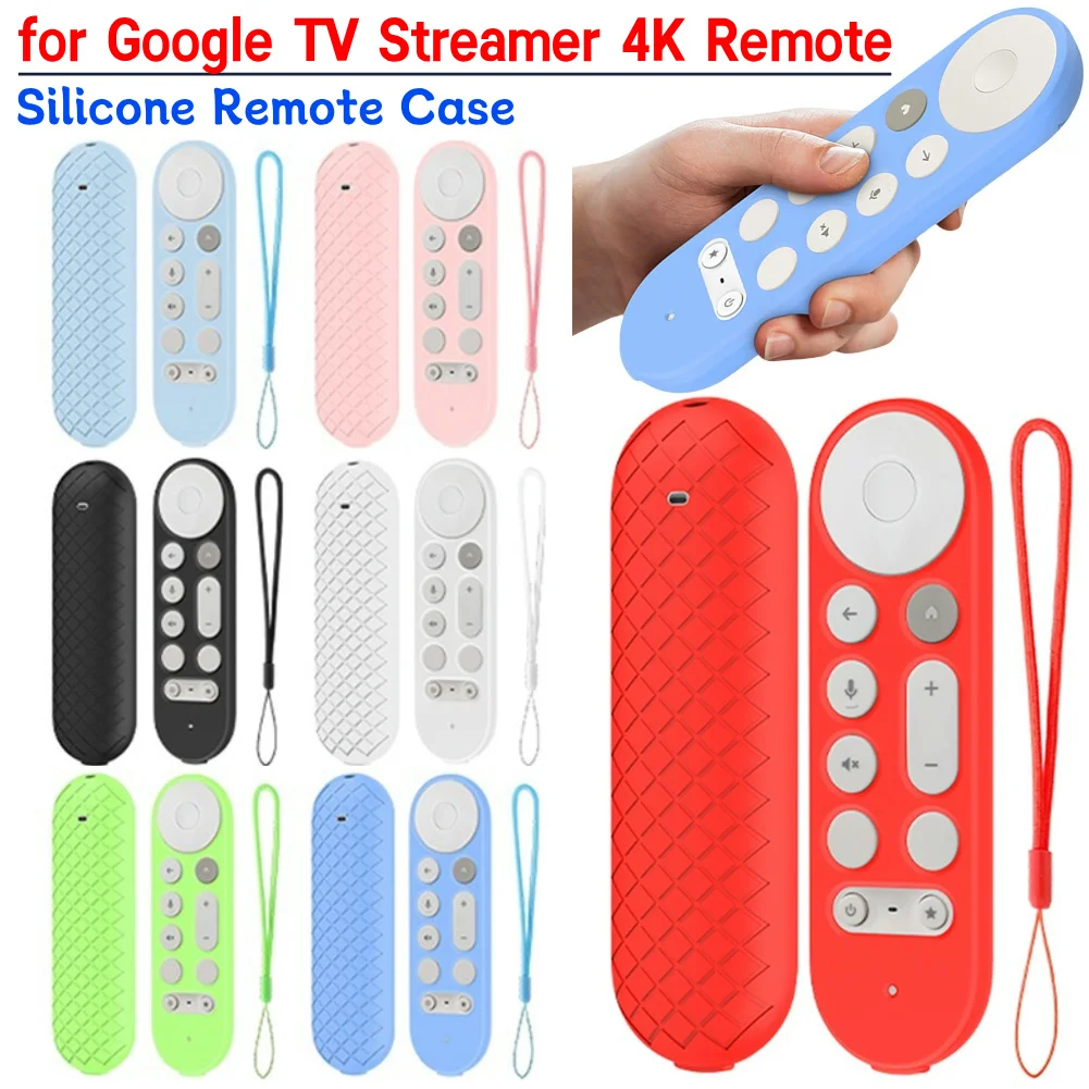 Silikon Fernbedienung Fall Schutzhülle Controller Hülse Haut TV Fernbedienung Fall Fernbedienung Abdeckung für Google TV Streamer 4K Fernbedienung Image