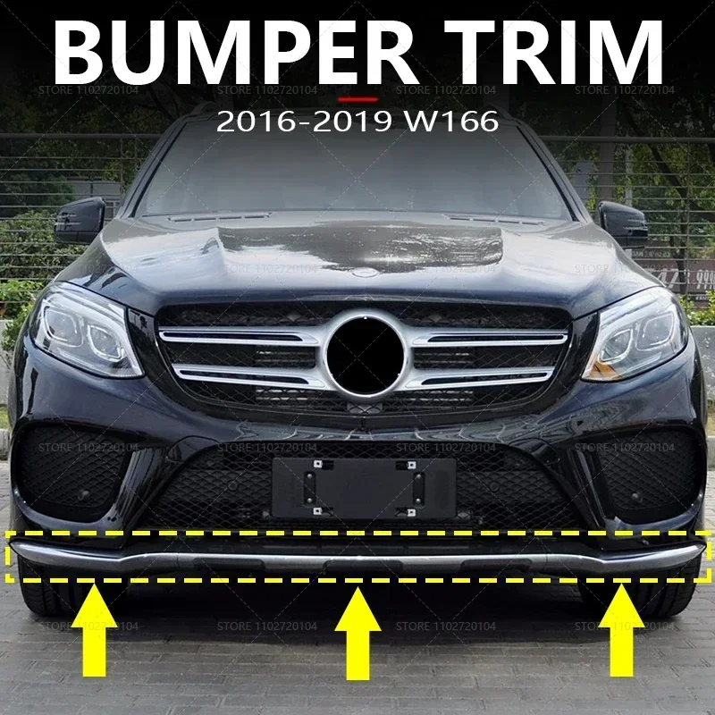 Für 2016–2019 W166 Mercedes Benz GLE350D GLE450 GLE43 AMG Frontstoßstange untere matte Verkleidung 2928850900 2928851000 2928850600 Image