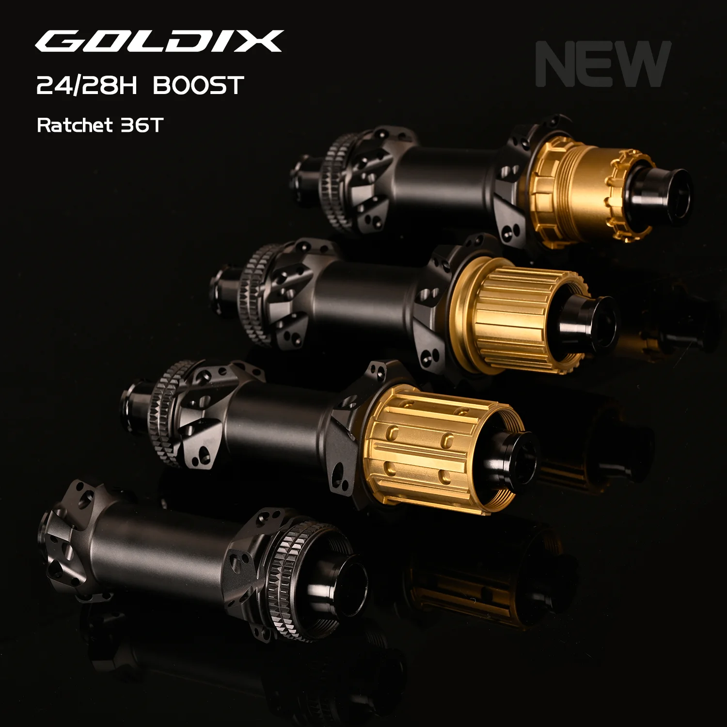 GOLDIX M240 Ratsche 36T leichte 24/28H BOOST Mountainbike-Fahrradnabe passend für SHIMANO und SRAM Geschwindigkeitswechselsystem Image