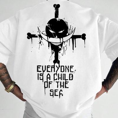 TEMU Printed T-shirt Of And Pirates, Men's T-shirt, Summer Casual Short-sleeved T-shirt Image