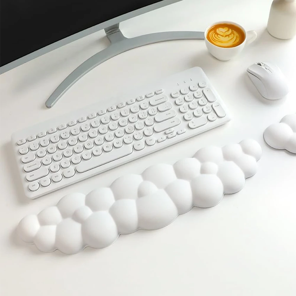Handgelenkauflage in Wolkenform, rutschfeste Schreibtischunterlage, Memory-Schaum, Handballenauflage, ergonomisches Mauspad, Handgelenkauflage, Bürozubehör Image