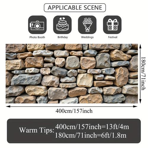 TEMU 1pc Couverture de Porte de Garage à Motif Mur en Brique 2D - Design Époustouflant, Installation Facile, Parfait pour Divers Événements et Célébrations Extérieurs