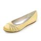 DANOBAB Women's Round Toe Flats Shoes Washable, Soft, Slip-On Dressy Shoes Suitable for Business Casual, Office Wear, Work Attire & Weddings,Gold,7
