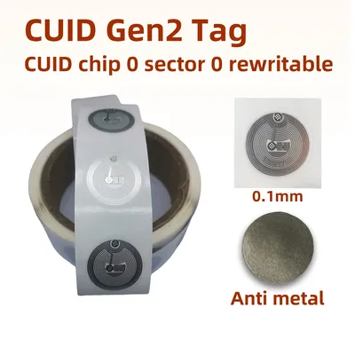 cuid Sticker Wet Inlay 13.56mhz CUID changeable S50 1K rfid tag Sector 0 Block 0 UID Rewritable NFC Andriod MCT Copy Clone