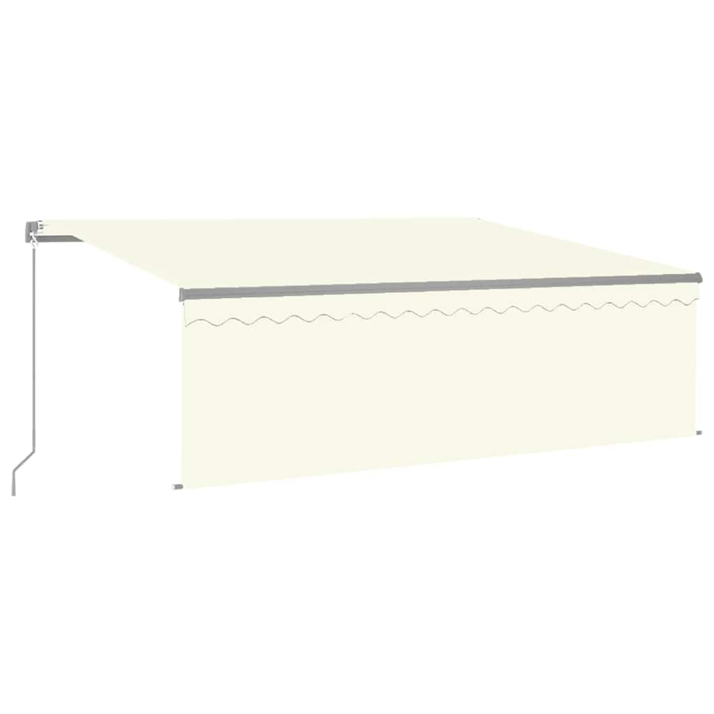 vidaXL Markise Manuell Einziehbar mit Rollo 4x3 m Creme Image