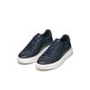 Sneaker GEOX "U DEIVEN", Herren, Gr. 40, blau (navy), Leder, Textil, casual, Schuhe, Schnürschuh, Freizeitschuh im cleanen Look