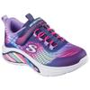 Sneaker SKECHERS "RAINBOW CRUISERS", Kinder, Gr. 30, blau (navy, lila), Lederimitat, Textil, kontrastfarbene Details, sportlich, Schuhe, Kinderschuh mit Farbverlauf, Größenschablone zum Download