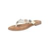 Zehentrenner LAZAMANI "Lazamani Sandalen Leder/Textil", Damen, Gr. 42, weiß, Leder, Textil, casual, Schuhe
