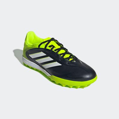Fußballschuh ADIDAS PERFORMANCE "COPA PURE 3 LEAGUE KUNSTRASEN E", Gr. 39, core schwarz, cloud weiß, lucid lemon, Synthetik, sportlich, Schuhe, geeignet für harte Untergründe Asche und Kunstrasen Image