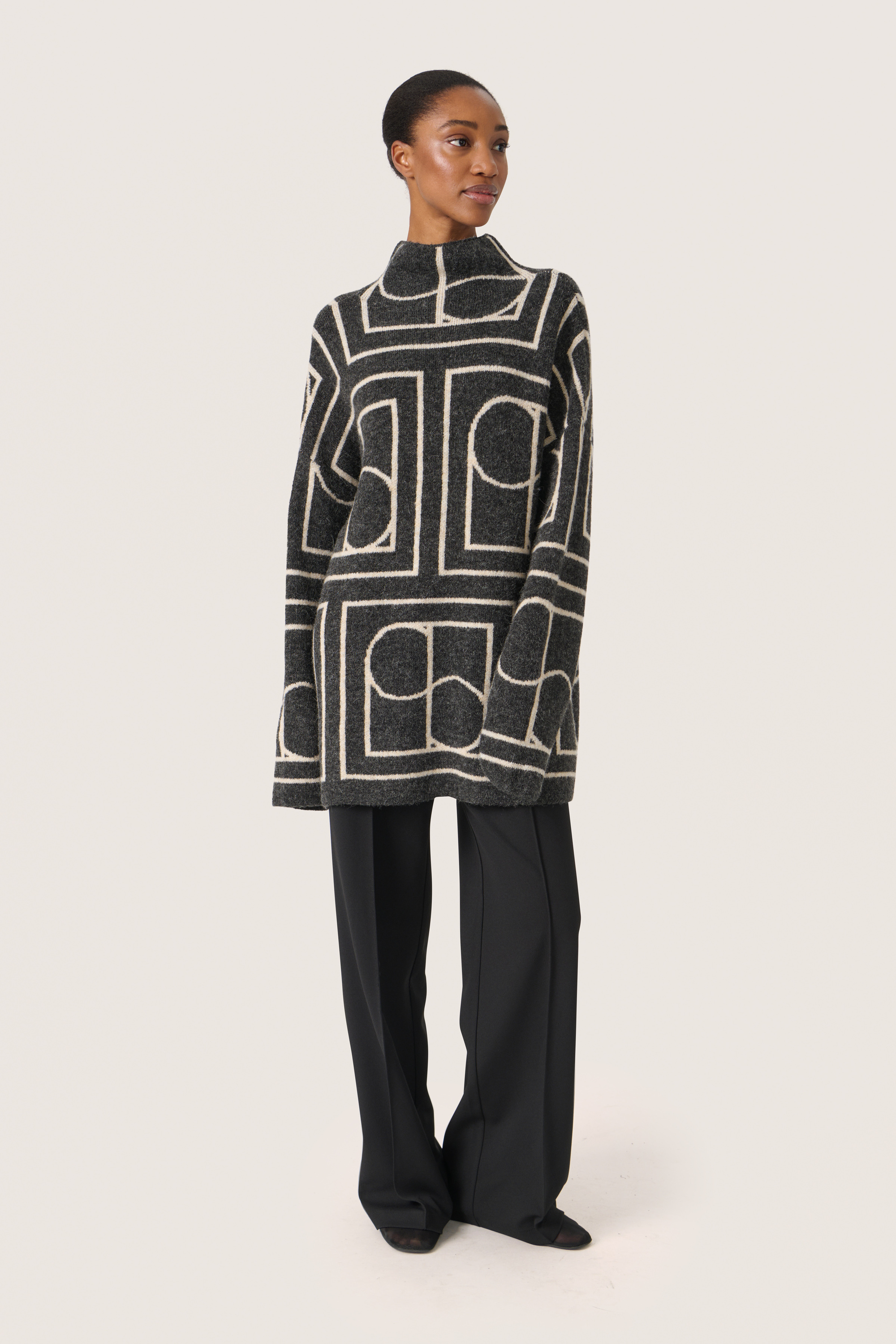Strickpullover Casual fit black offwhite