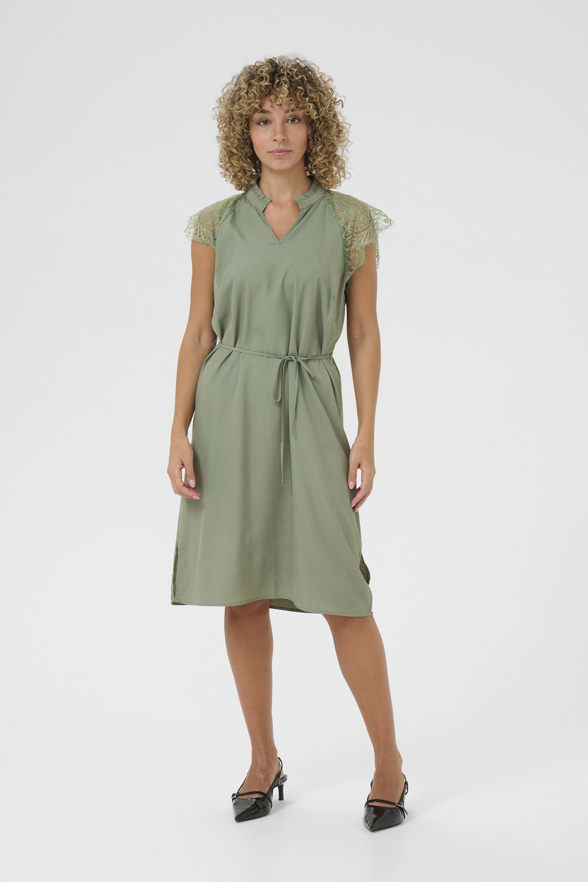 Kleid Gerade Passform Lorbeerkranz light green Image