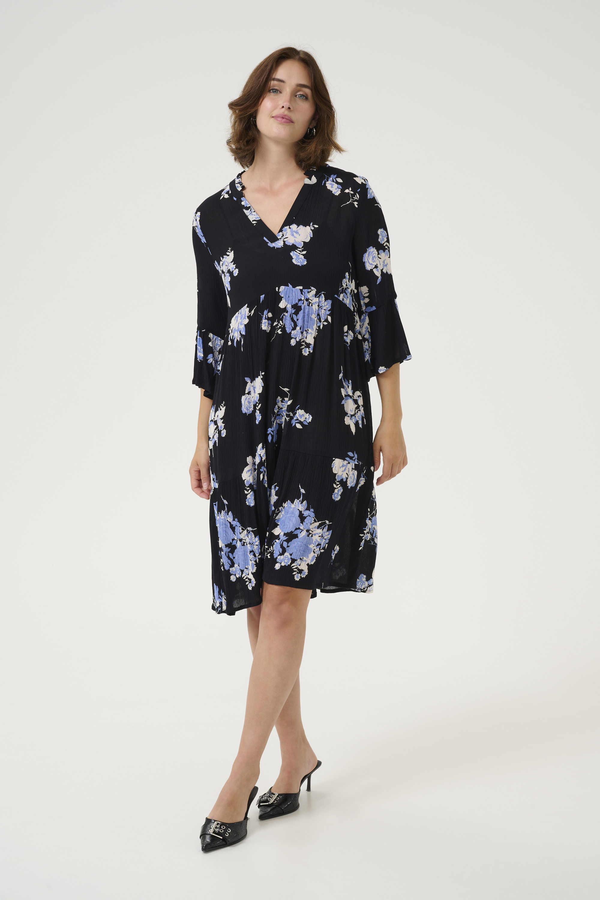 Kleid A-shape black blue EU 38 / UK 10