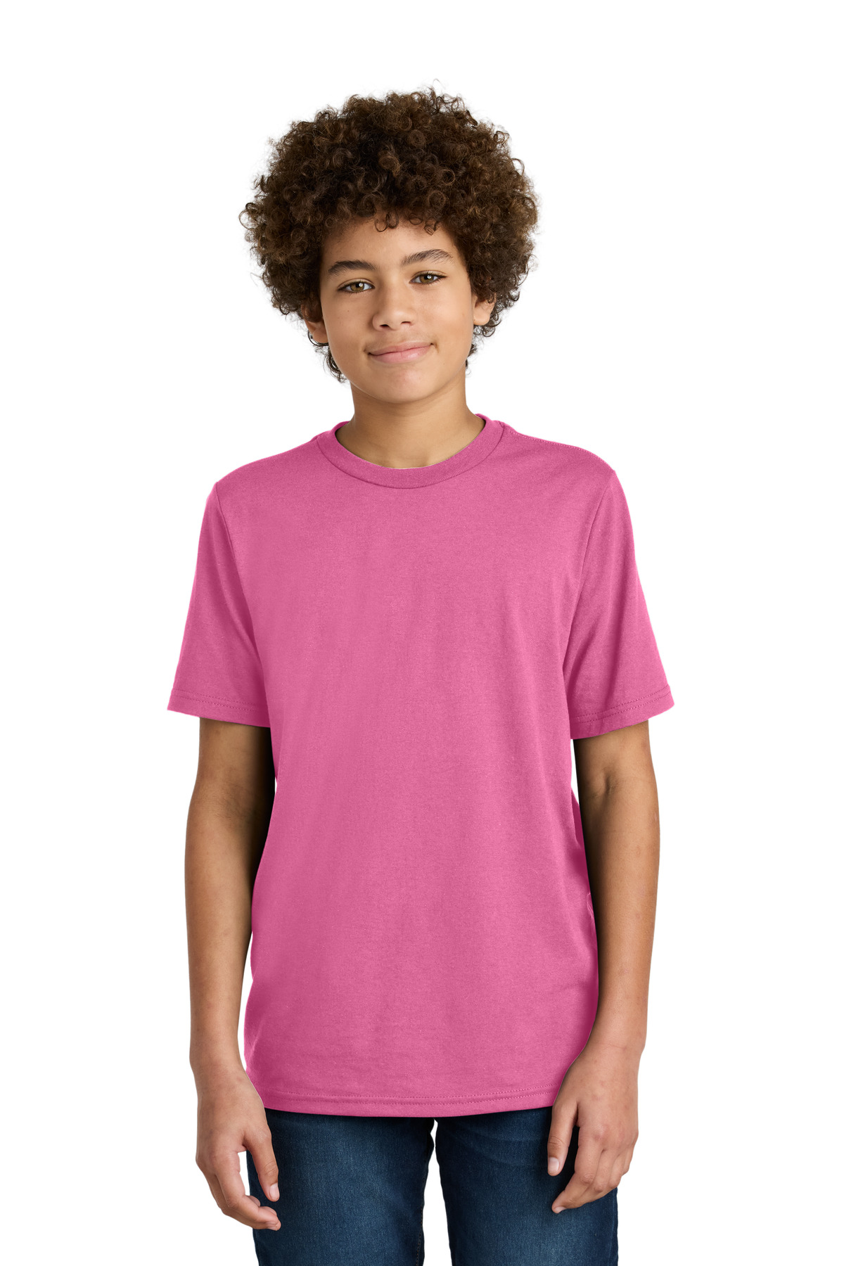 Port & Company PC340Y Youth CVC Top in Awareness Pink size XL | Cotton/Polyester Blend