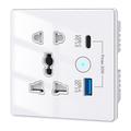 Aiperq - Presa a muro intelligente (5 prese + 2 porte usb), compatibile con Alexa, app e controllo