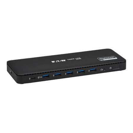 Eaton Tripp Lite Series USB-C Universal Dock Dual Display 4K HDMI and DisplayPort USB 3.2 Gen 1 Hub GbE 100W PD Charging