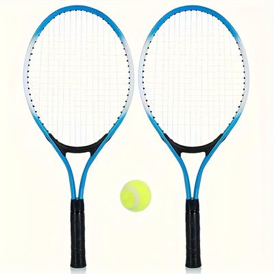 TEMU -inch Tennis Rackets For Beginners, Suitable For And, Material, Lightweight And Durable, Ideal For Outdoor Practice And Training. With 1 High-bounce Tennis Ball.