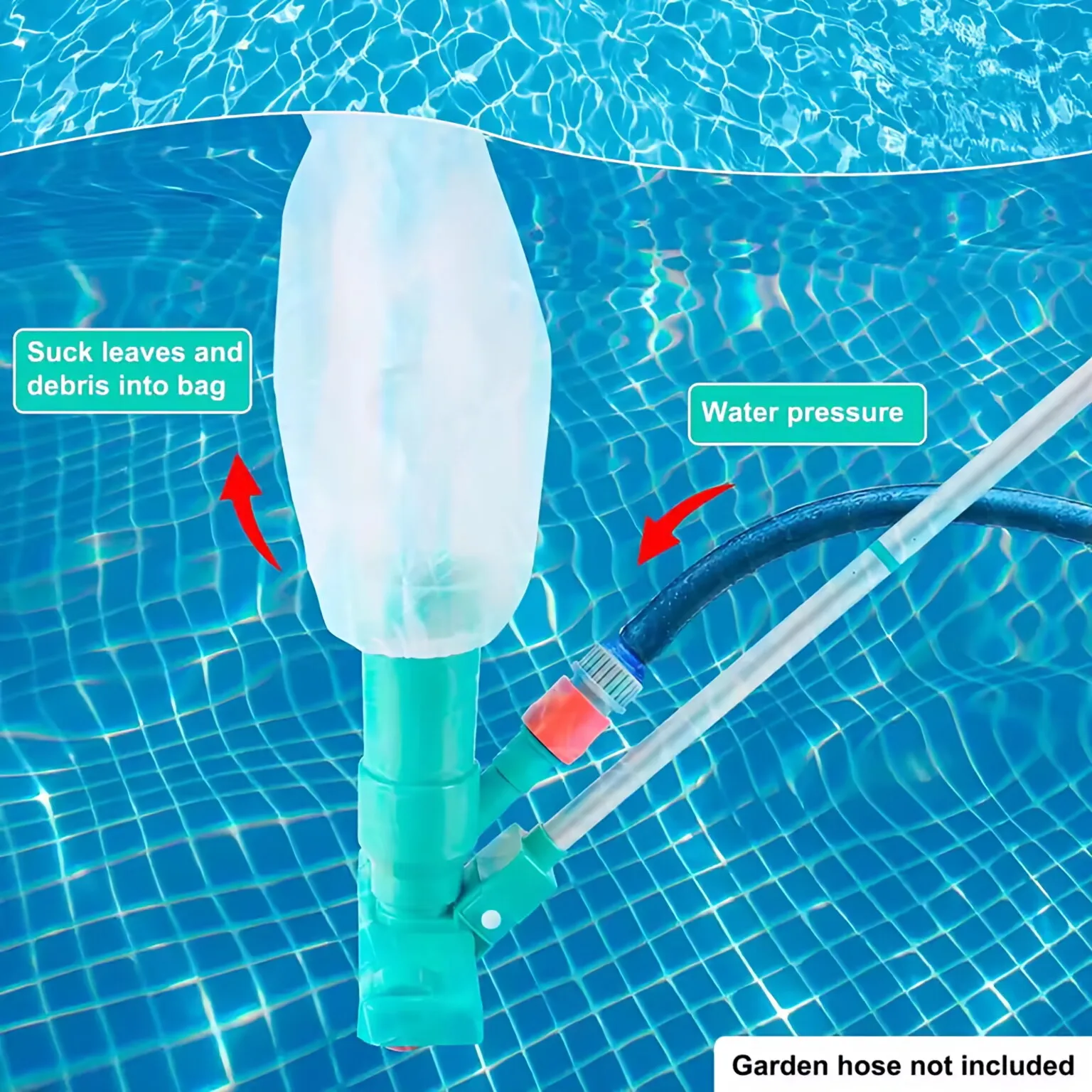 Ensemble d'aspirateur et de brosses pour piscine robuste, nettoyage rapide pour piscines creusées/hors sol, accessoires de nettoyage de piscine à ressorts chauds