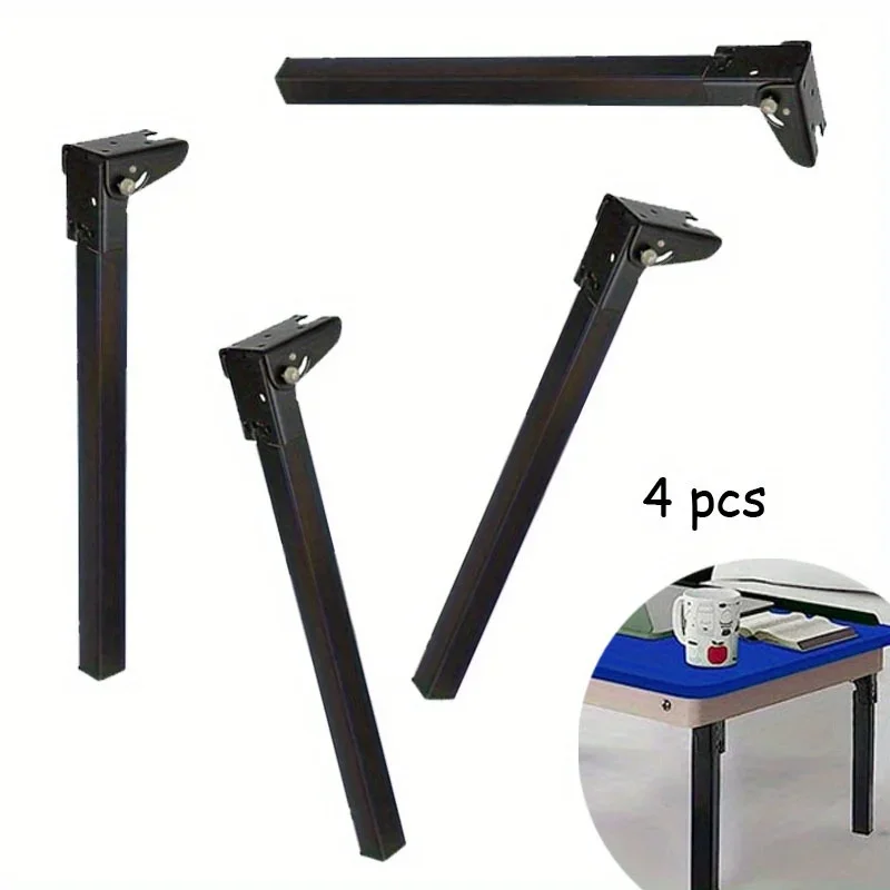 4-teiliges Klapptisch-Set aus robustem Metall mit Haarnadel-Tischbeinen, klappbare Möbelbeine, Füße, faltbare Laptop-Tischbeine, Couchtisch