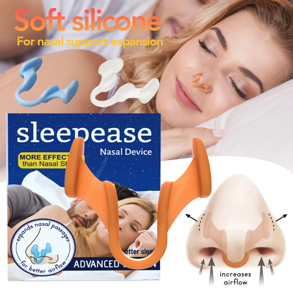 1 ~ 4Pcs Anti Schnarchen Nasen Dilatator Stop Schnarchen Silikon Nase Clip Sport Einfach Atem Nasen Clip Stop schnarchen Hilfe Gerät Schlafen Image