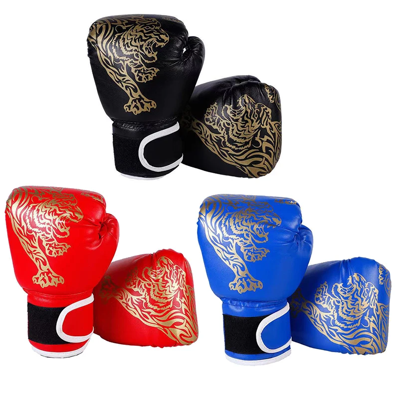 2 stücke Kinder Boxhandschuhe PU Leder MMA Kampfhandschuhe Boxsack Kickboxen Thai Handschuhe Professionelle für Kinder Kind Training Image
