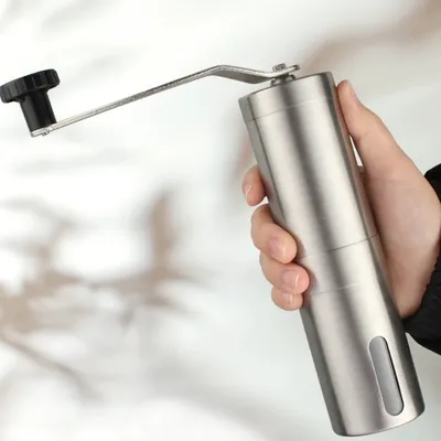 Manual Coffee Grinder Stainless Steel Manual Conical Burr Coffee Bean Grinder with Hand Crank