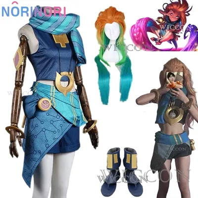 Zoe Cosplay LOL Aspect Of Twilight Cosplay Kostüm für Frauen Mädchen Erwachsene Perücke und Schuhe Image