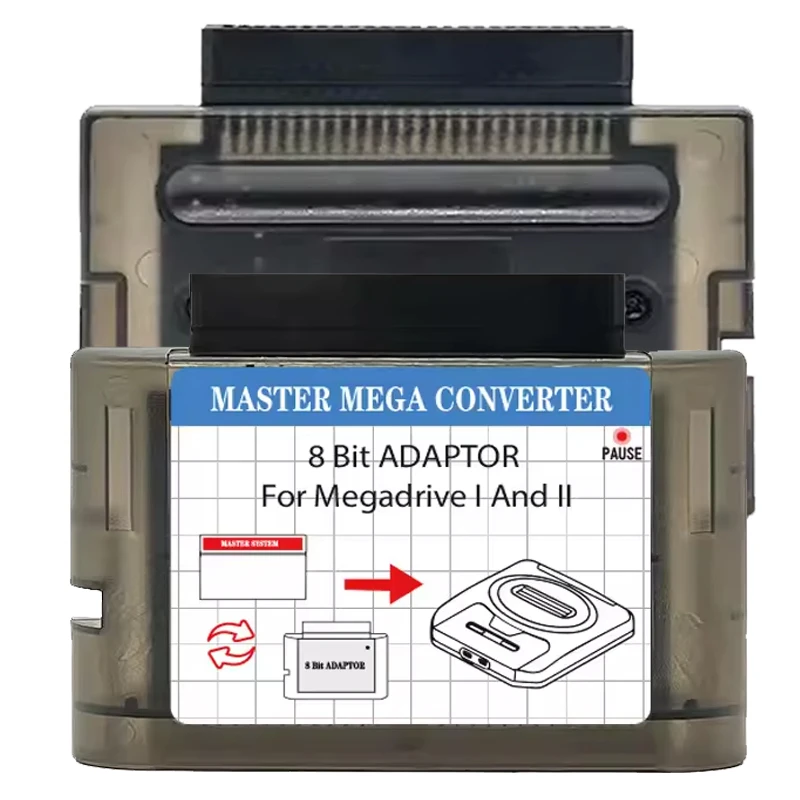 Adaptateur de système maître, convertisseur de cartouche de jeu 8 bits pour SEGA Mega drive, adaptateur 16 bits pour Console de jeu vidéo I/II 1er/2ème