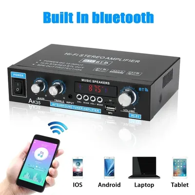Bluetooth 5,0 Power Verstärker Hifi FM USB Auto Musik Subwoofer Lautsprecher 800W 12V 220V Digital Stereo audio Power Verstärker Image