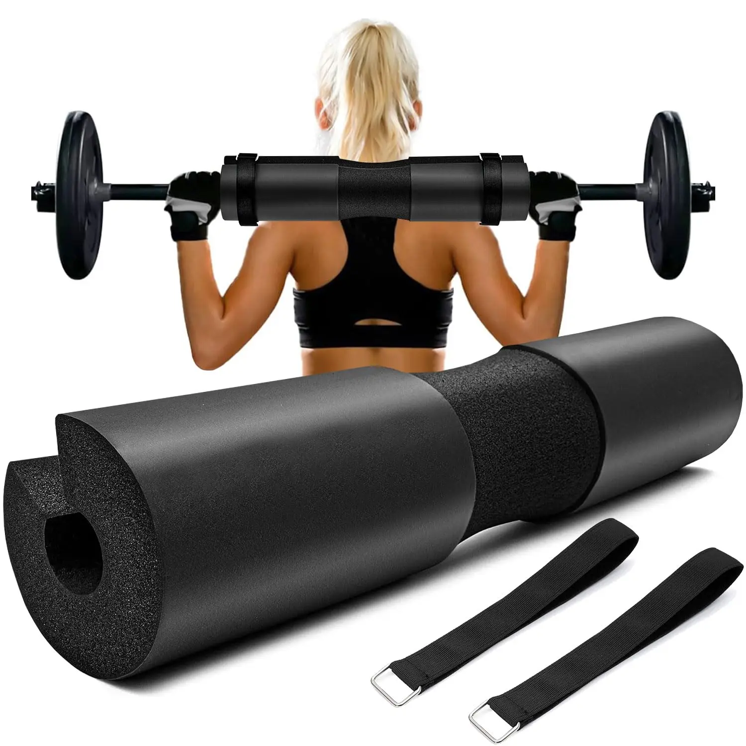 Squat Pad Langhantelpolster für Squats Lunges Hip Thrust, Nackenschulter-Schutzpolster, Stützschaum, Schwammstangenpolster Image