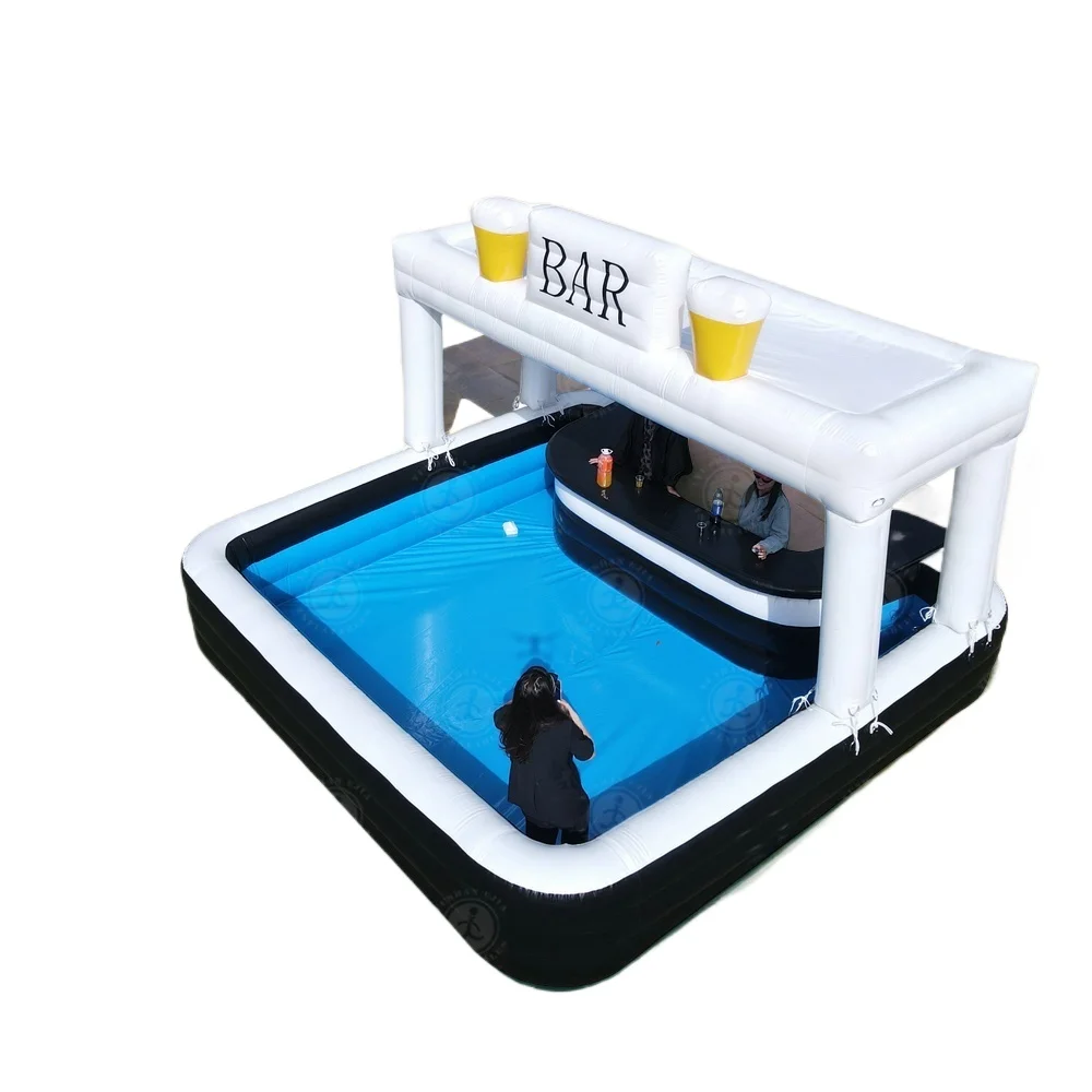 Hochwertiger aufblasbarer Poolbar für den Hinterhof mit Luftsitzen, Pool für mehrere Erwachsene Image