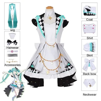 Projekt Sekai Bunte Bühne Miku Cosplay Kostüm Perücke Mehr Jump Kawaii Kleid Halloween Party Uniformen für Frauen Mädchen Image