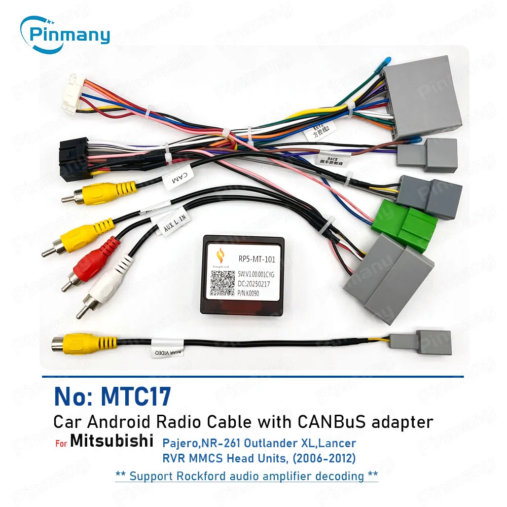 Autoradio-Kabel Rockford Audio Decoder Kabelbaumadapter für Mitsubishi Outlander Lancer Pajero NR-261 RVR MMCS Headunit Image