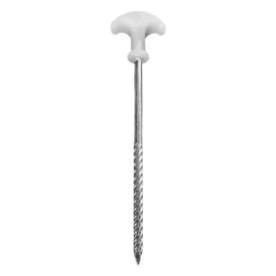 Camping Tent Stake Bending Resistance Heavy Duty Threaded Ground Nail Sturdy Galvanized Iron Camping Stake for Camping